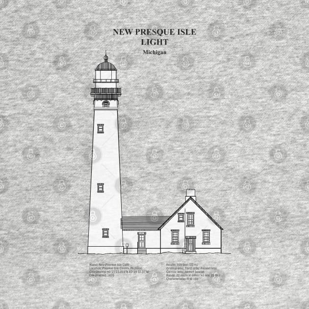 New Presque Isle Light Lighthouse - Michigan - SBDpng by SPJE Illustration Photography